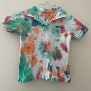 Vineyard Vines Kids Tie-Dye Polo - Green, Orange, Blue